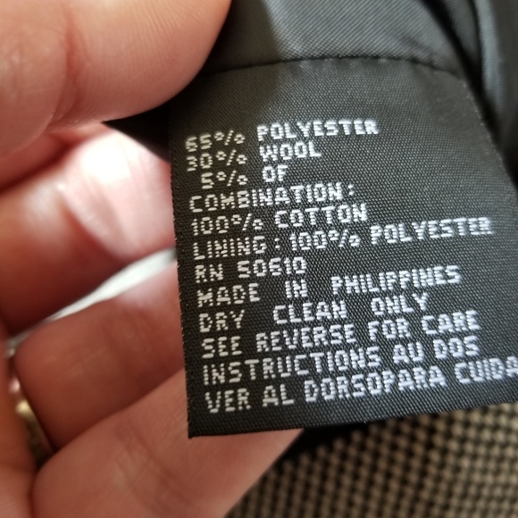 Kasper Arthur S. Levine Vintage Blazer Black White - Picture 7 of 7